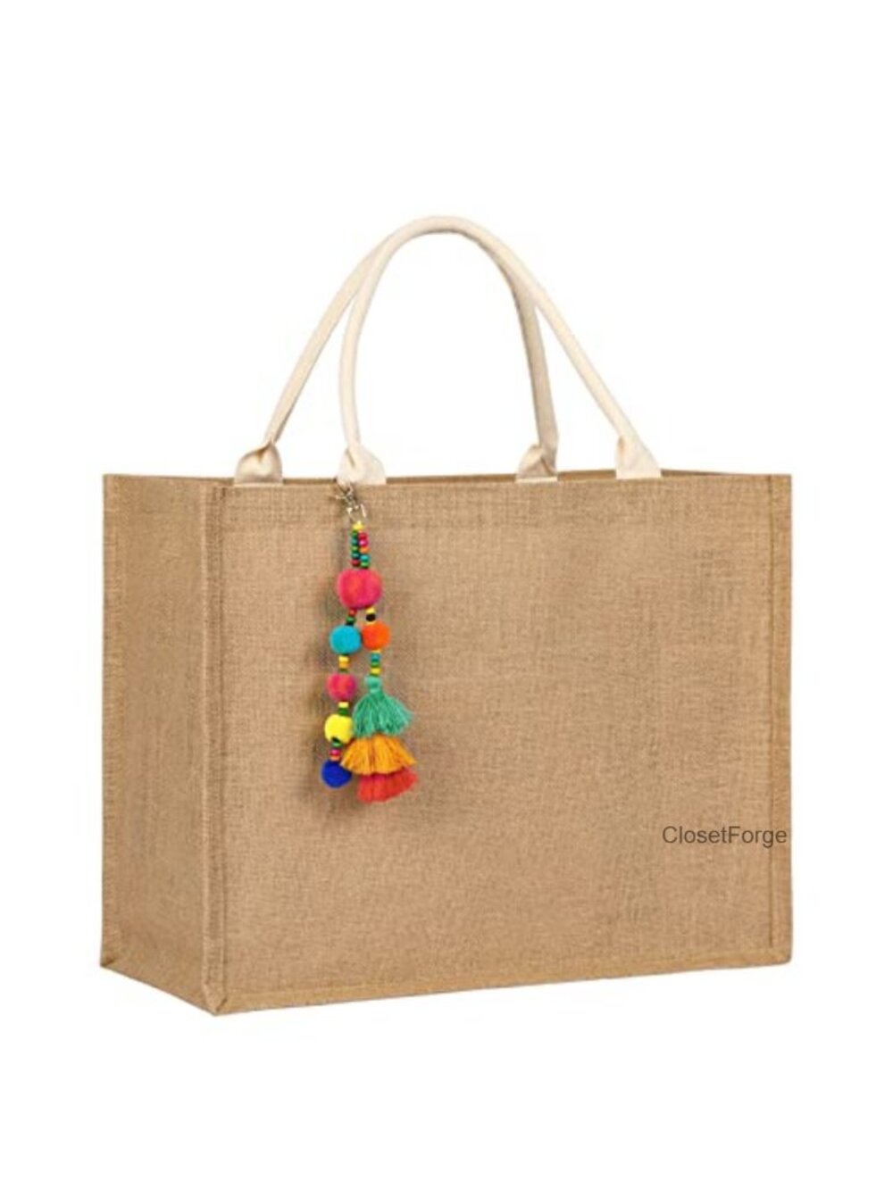 Woven Straw Beach Tote Bag Large Waterproof Jute Summer Essential